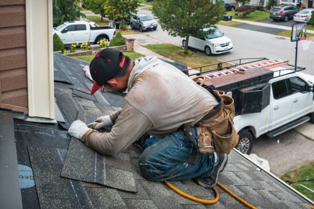Professional Flat Roof Repair technician working in Motley, MN